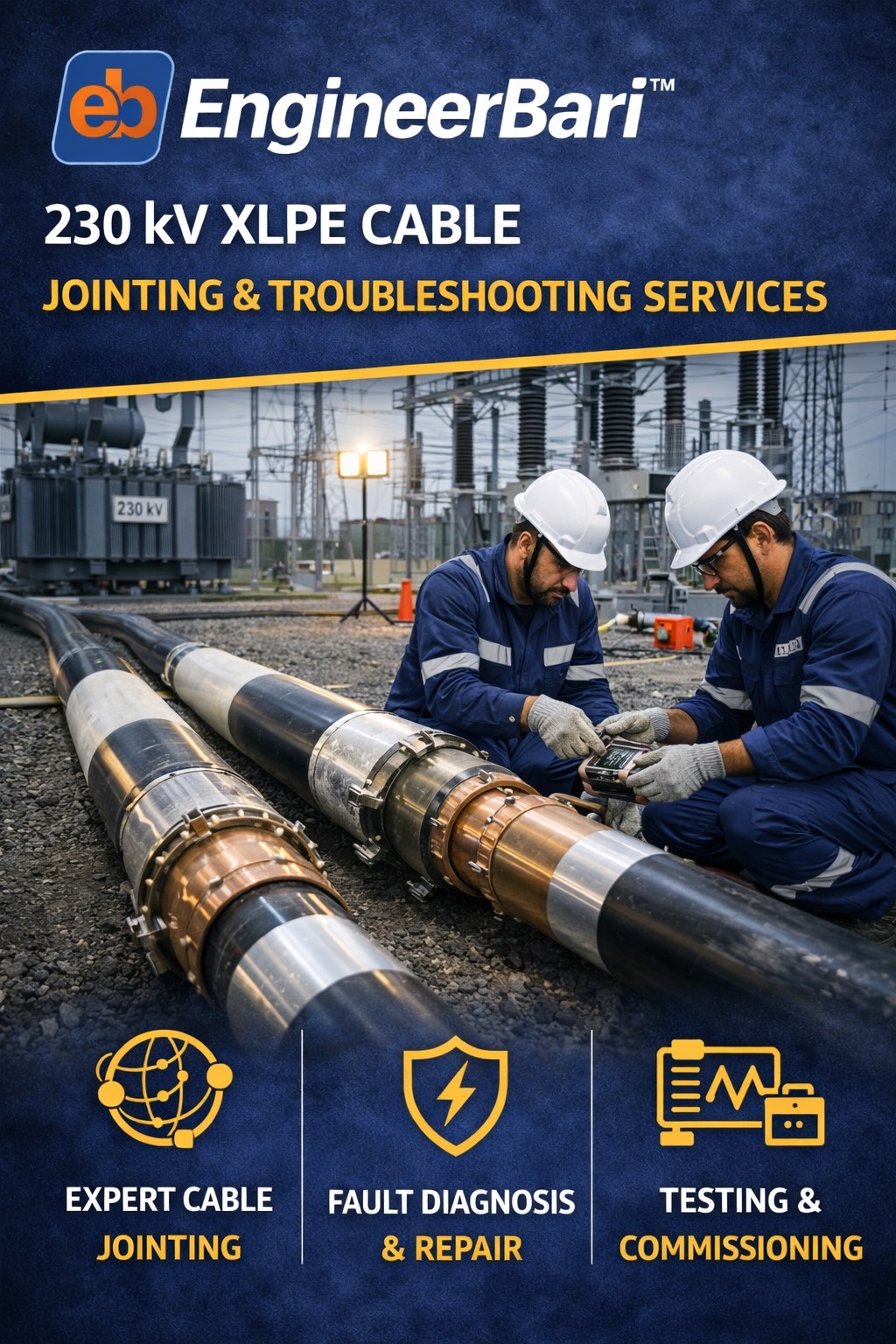230 kV XLPE Cable Jointing & Troubleshooting Services
